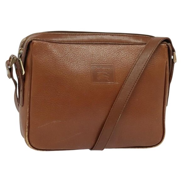Burberrys Shoulder Bag Leather Brown Auth BA691 - Picture 1 of 16